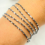 Load image into Gallery viewer, Black Rhodium 925 Sterling Silver Diamond Cut Bars