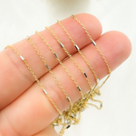 Load image into Gallery viewer, 025R02E2CNP0B8Lbyft. 14k Solid Gold Tube Satellite Two Tone Chain