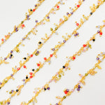 Load image into Gallery viewer, Multi CZ Wire Wrap Dangle Chain