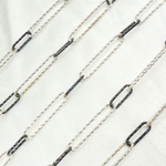 Load image into Gallery viewer, Black Rhodium & White Silver 925 Sterling Silver Diamond Cut Paperclip Chain