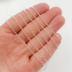 Load image into Gallery viewer, 1653CSS. 925 Sterling Silver 3 Long and 5 Short Link Chain