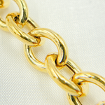 Load image into Gallery viewer, Gold Plated Sterling Silver Hollow Smooth Oval Link Chain