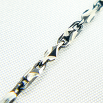 Load image into Gallery viewer, Black Rhodium 925 Sterling Silver Diamond Cut Bars