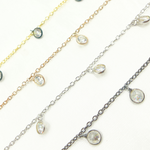 Load image into Gallery viewer, Cubic Zirconia Round 4mm Shape Dangle Chain