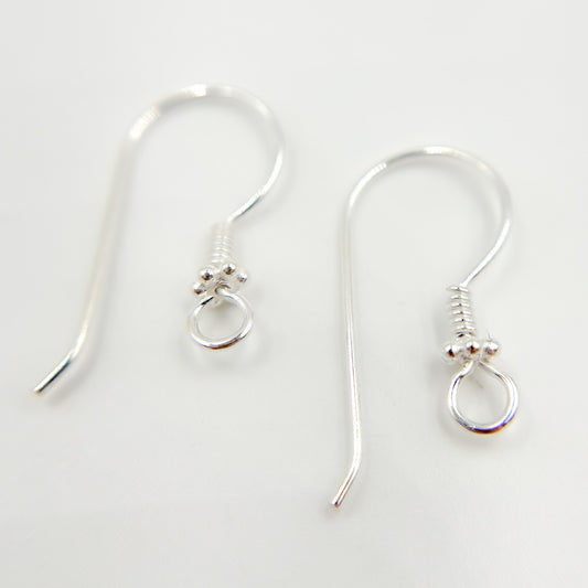 Sterling Silver Coil and Daisy Ear Wire