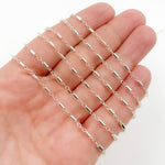 Load image into Gallery viewer, Sterling Silver Satellite Bar Link Chain