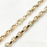 Load image into Gallery viewer, Solid Hollow Gold Cable Link Chain