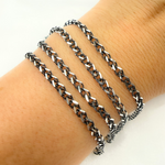 Load image into Gallery viewer, Black Rhodium 925 Sterling Silver Wheat Chain