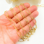 Load image into Gallery viewer, Y82GP. Gold Plated 925 Sterling Silver Hammered Oval Link Chain