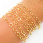 Load image into Gallery viewer, 14K Gold Filled Hammered Round Link Chain