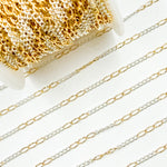 Load image into Gallery viewer, 2453CTT. Gold Filled and Sterling Silver Long and Short Link Chain