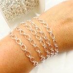 Load image into Gallery viewer, Sterling Silver Smooth Ova Link Chain.