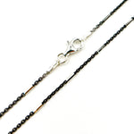 Load image into Gallery viewer, Cable Oxidized Black and Silver Chain with tubes
