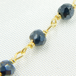 Load image into Gallery viewer, Coated Black Spinel Wire Chain