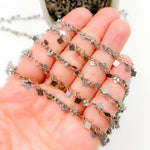 Load image into Gallery viewer, Oxidized Silver Dangle Square Chain