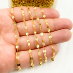 Load image into Gallery viewer, Gold Plated 925 Sterling Silver Flat Marina Link Chain.