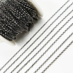 Load image into Gallery viewer, Black Rhodium Sterling Silver Diamond Shape Link Chain