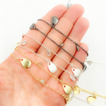Load image into Gallery viewer, CZ Pear Shape & Pear Curved Shape Alternate Dangle Wire Chain