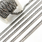 Load image into Gallery viewer, Oxidized Sterling Silver Double Curb Chain