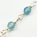 Load image into Gallery viewer, Shaded Milky Aquamarine Sterling Silver Wire Chain