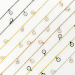 Load image into Gallery viewer, Cubic Zirconia Round 4mm Shape Dangle Chain