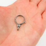 Load image into Gallery viewer, 23MM Black Rhodium Sterling Silver Round Trigger Clasp
