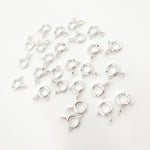 Load image into Gallery viewer, 7MM White Sterling Silver Spring Ring Clasp