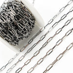 Load image into Gallery viewer, Oxidized Sterling Silver Paperclip Chain