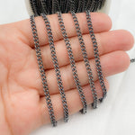 Load image into Gallery viewer, Oxidized Sterling Silver Curb Chain