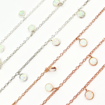 Load image into Gallery viewer, Created White Opal Round Shape Dangle Chain