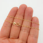 Load image into Gallery viewer, 020G2SLMSIT218K. 18K Solid Yellow Gold Singapore Necklace
