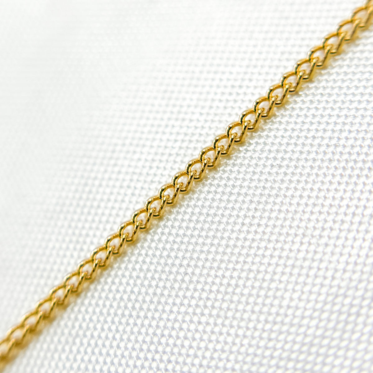 14k Gold Filled Curb Finished Necklace