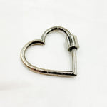 Load image into Gallery viewer, DC1001. Sterling Silver Heart Screw Clasp