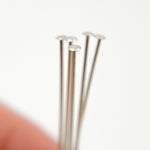 Load image into Gallery viewer, Gauge White Sterling Silver Flat 2 Inch Headpin
