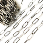 Load image into Gallery viewer, Sterling Silver Diamond Cut Paperclip Chain