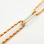 Load image into Gallery viewer, Rose Gold Plated & Silver Long & Short Smooth & Diamond Cut Link Chain