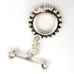 Load image into Gallery viewer, White Sterling Silver Toggle Clasp