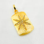 Load image into Gallery viewer, Diamond & Sterling Silver Rectangle Star Pendant