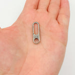 Load image into Gallery viewer, Oxidized Sterling Silver Oval Clasp