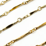 Load image into Gallery viewer, Solid Yellow Gold Dapped Bar Chains