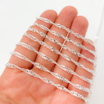 Load image into Gallery viewer, Sterling Silver Singapore Link Chain