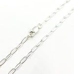 Load image into Gallery viewer, Sterling Silver Smooth Paperclip Necklace
