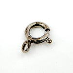 Load image into Gallery viewer, 7MM Black Rhodium Sterling Silver Spring Ring Clasp