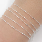 Load image into Gallery viewer, Sterling Silver Satellite Tube Chain