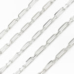 Load image into Gallery viewer, Sterling Silver Diamond Cut Paperclip Chain