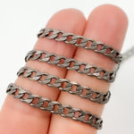 Load image into Gallery viewer, Oxidized Sterling Silver Curb Chain