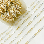 Load image into Gallery viewer, Sterling Silver Gold Plated Paper Clip Oval Link