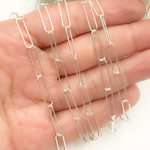 Load image into Gallery viewer, 925 Sterling Silver Smooth Paperclip Link Chain