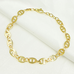Load image into Gallery viewer, 14K Solid Yellow Gold Flat Marina Link Bracelet
