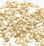 Load image into Gallery viewer, 14K Gold Filled Crimp End Cap with Ring 1mm & 1.4mm